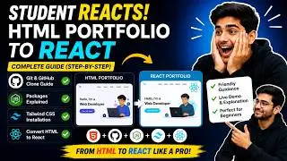 HTML Portfolio to React | Complete Beginner Guide (GitHub Clone + Tailwind CSS + Packages Setup)