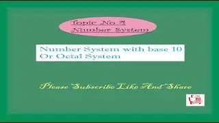 Number System with Base 10 | Decimal System
