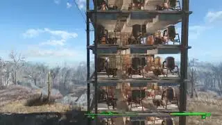 FO 4: I jump off of my water tower to see if acrobat's armor really protects you from fall damage