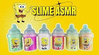 Spongebob Squarepants - Looking Clay Coloring With Ice Cream! Satisfying Video Spongebob Slime
