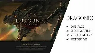 Dragonic: The Ultimate One-Page Premium Gaming Template | Themeforest Website Templates and Themes