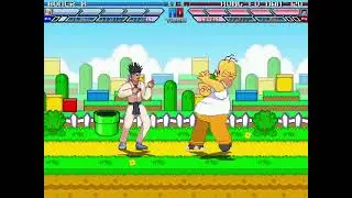 MUGEN Fight - Homer Simpson vs. Kung Fu Man