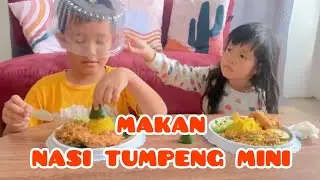 CALIEF DAN AQUINA MAKAN NASI TUMPENG MINI