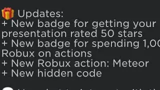 The Presentation Experience UPDATE: New action, Meteor, New badges + Hidden code!