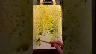 Рисую пейзаж в необычной технике. Придумываю сюжет на ходу.