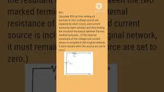 network theorem # thevenins theorem #RTh and ETh Explanation 🔢💠