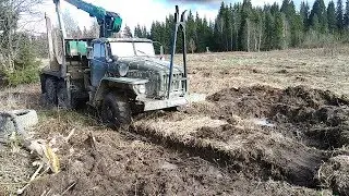Урал лесовоз Забрал шину Застрял на Талице Пробил колесо Закончил вывозку леса