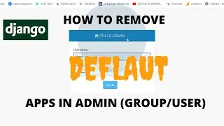How to remove defualt apps from django admin