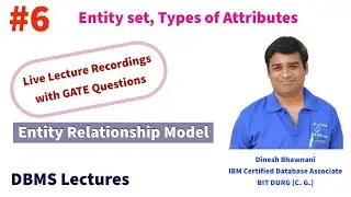 Entity set and types of attributes in E R Model | Dinesh Bhawnani | BIT DURG