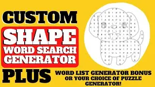 Custom Shape Word Search Generator For KDP AND Word List Generator BONUS!