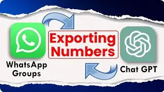 🤔How to Export 💲WhatsApp Group Numbers | Chat GPT Ideas💡2023 !