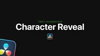 How to Create Character Reveal Text animation in Davinci Resolve |Full Tutorial|