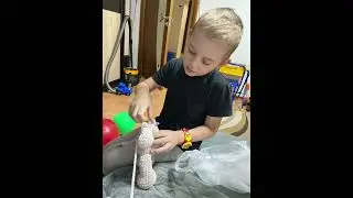 Вяжем всей семьей))) поделка в садик