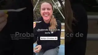 Extranjeros probando dulce de leche Argentino