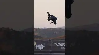 Tweaked out backside air on the mega ramp 🎥 @skaterwithaboard