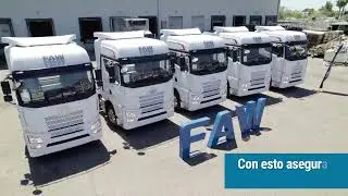 Flotilla de tracto camiones FAW JH6 entregada a Comestibles Maldonado