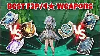Nahida Best F2P/4★ Weapons Side by Side Damage Comparisons | 3.2 Genshin Impact