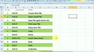 Excel Top Keyboard Shortcuts to Works Fast