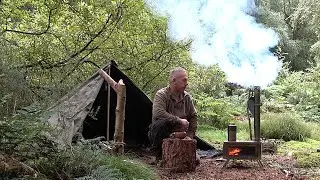 Solo Overnight Canvas Lavvu Woodstove Firebox