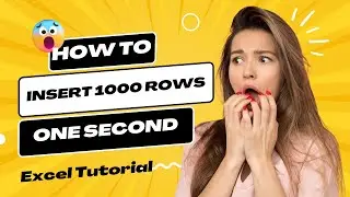 How to Insert Many Rows Just One Second | Excel Tutorial