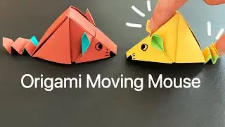 Origami Moving Mouse/ Fun& Easy Paper Moving Mouse