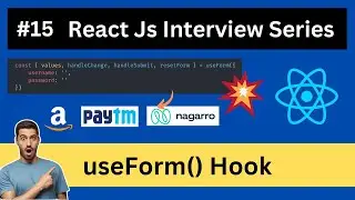 #15 React Js Challenge Day 15 | useForm Custom Hook in React Js