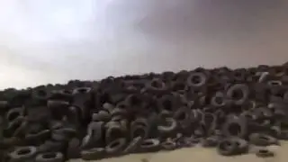 In Kuwait 7 million tires burn