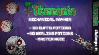 Mechanical Mayhem -No buffs potions -No healing potions | Terraria Challenges