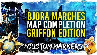 Guild Wars 2 - Bjora Marches Map Completion with Custom Markers
