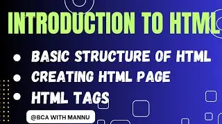 Introduction to HTML 