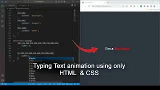 Typing Text animation using only HTML and CSS