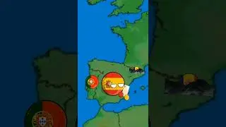 Пиренейский Полуостров #shorts #countryballs #испания #португалия #андорра #youtube #universaltom