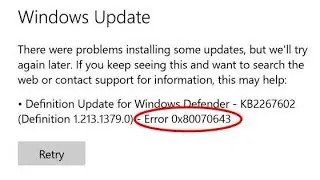 Fix: "There were some problems installing updates, but we'll try again later" (0x80070643) Error