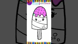 ice cream drawing coloring easy for kids shorts 