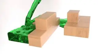 Тест симуляции жидкости в Blender