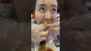 Пробую грибы эноки. Корейская еда