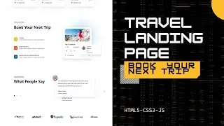 ADOBE XD TO HTML CSS --- TRAVEL LANDING PAGE - Ders 5 - Next Trip Alanı