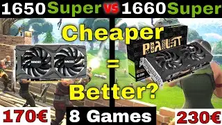 🧐 GTX 1650 Super vs GTX 1660 Super Benchmark 🎮 1080p in 8 Games - FPS Comparison