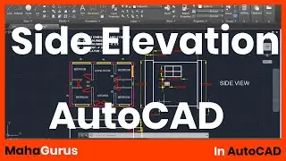 How to House Plan Elevation in AutoCAD- Side Elevation- Elevation in Autocad Tutorial