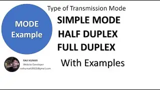 Type of Simplex, Half Duplex and Full Duplex Communication