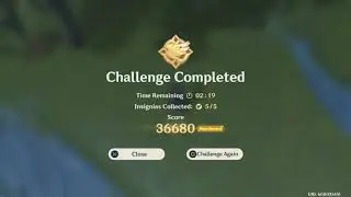 Genshin Impact - Gliding Challenge Event - Day 2 - 41 seconds (FASTER 34s, 