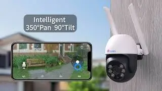 Ctronics PTZ Outdoor WiFi Surveillance Camera, 1080P Wireless with Automatic Tracking