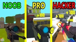NOOB vs PRO vs HACKER in KRUNKER.IO!