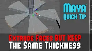 Maya Quick Tip 20: Problem/Solution to Extruding Faces & Maintain Same Thickness (Component Scaling)