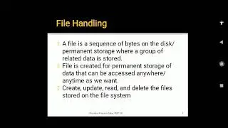 Introduction to File handling in python