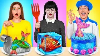 Wednesday बनाम दादी कुकिंग चैलेंज | खाने योग्य लड़ाई Multi DO Challenge