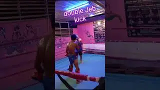 Double jab kick Muay Thai combo #martialarts #karate #kungfu #thaifight #wrestling #muaythaiclass