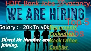 Hiring For HDFC Bank Jobs, #HR_Arvind_Gupta #jobs2022