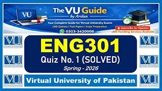ENG301 Quiz 1 Solved | Virtual University | Correct Answers