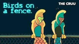 Two Birds on a Fence.